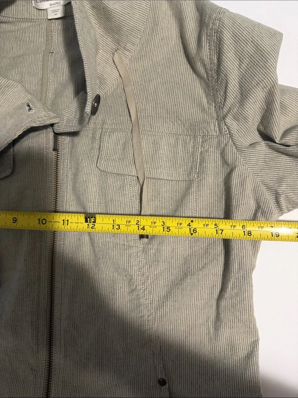 Coldwater Creek Women's Light Gray Casual Jacket with Stand Collar - 12